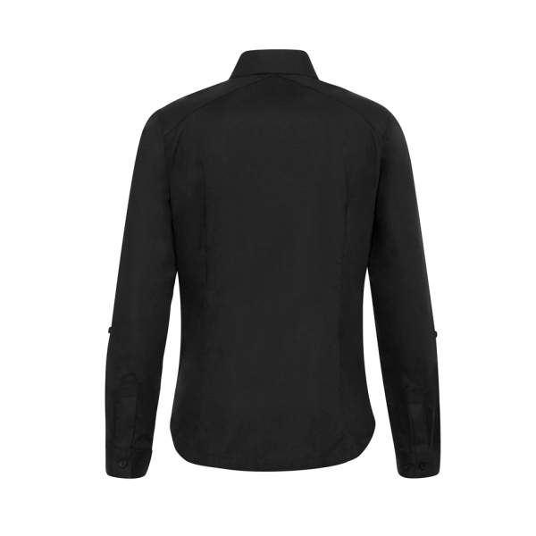 Oxford Thai Black Double Function Long Sleeve Blouse For Women